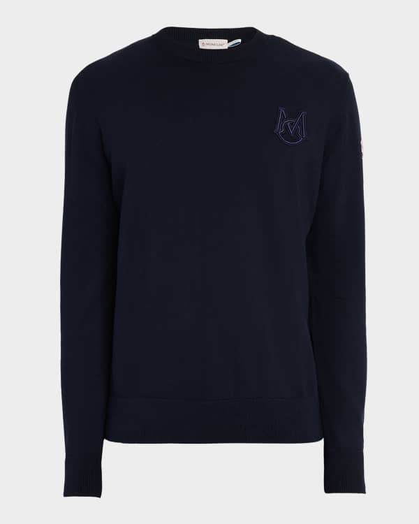 Ferragamo Men's Spirit Embroidered Wool Cashmere Sweater