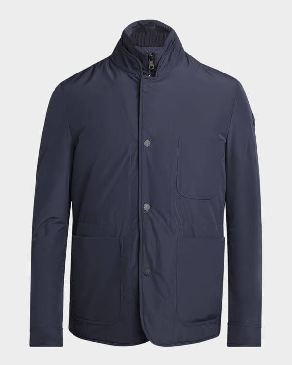 Moncler Men's Hattab Hooded Nylon Jacket | Neiman Marcus