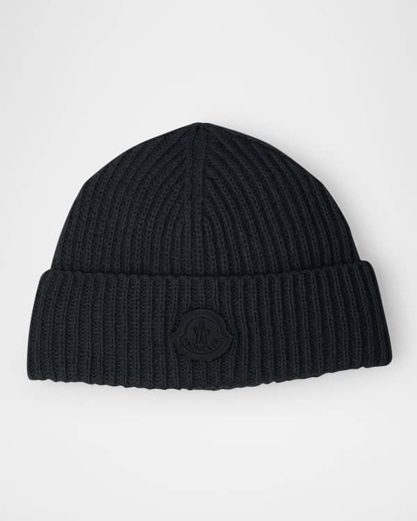 Logo Ribbed Wool-Blend Beanie