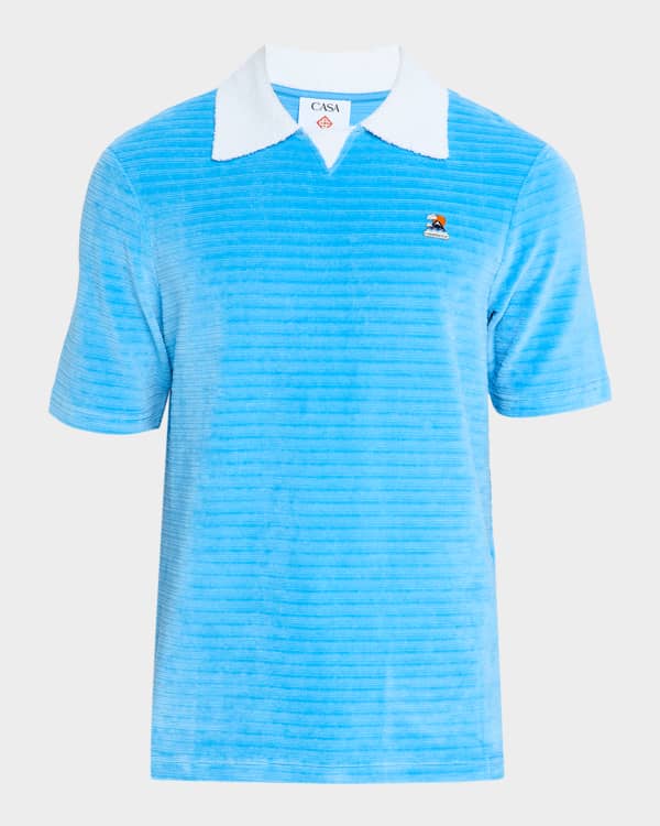 Men's Laurel-Collar Cotton Polo Shirt