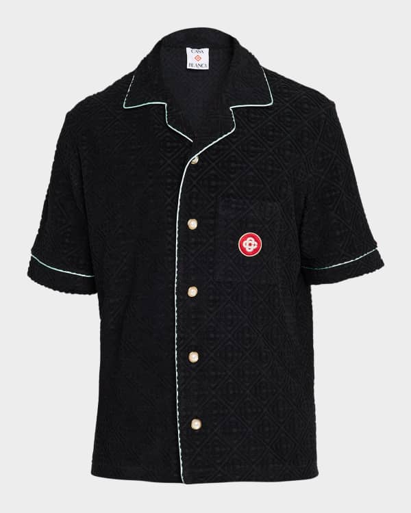 CASABLANCA Men's Open Stitch Summer Camp Shirt | Neiman Marcus