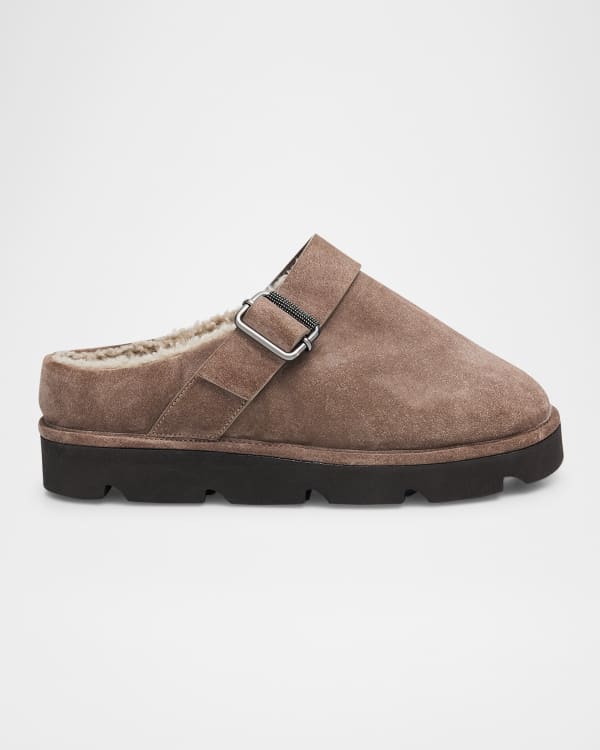 サンダル・ミュール Brunello Cucinelli Suede Mule With Monili Detail Suede mule with Monili detail BRUNELLO CUCINELLI - Nugnes1920