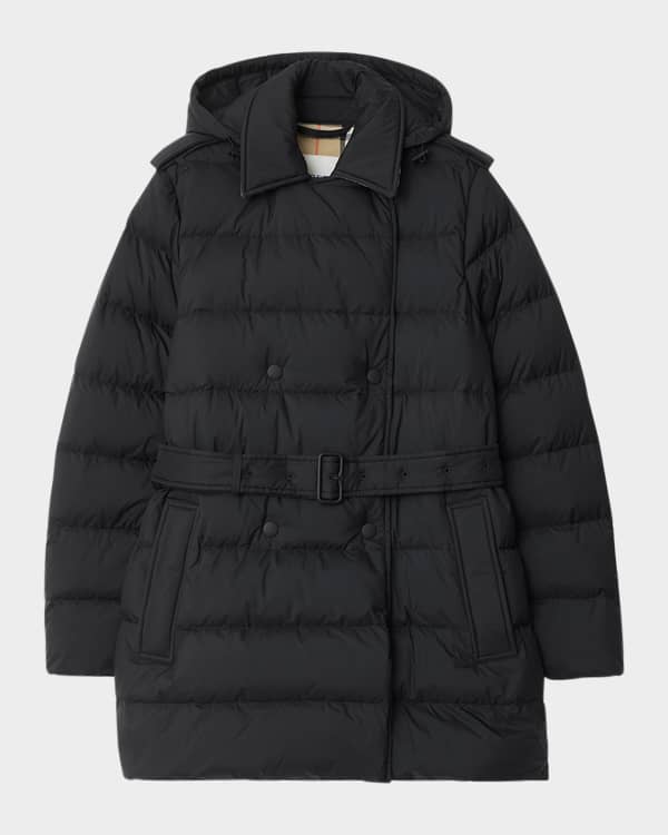 ダウンジャケット・コート BURBERRY BLACK DOWN JACKET Nylon Puffer Jacket in Black | Burberry® Official