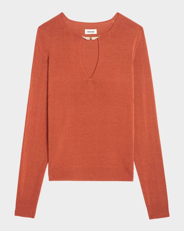 Weekend Max Mara V-Neck Cotton Knit Sweater | Neiman Marcus