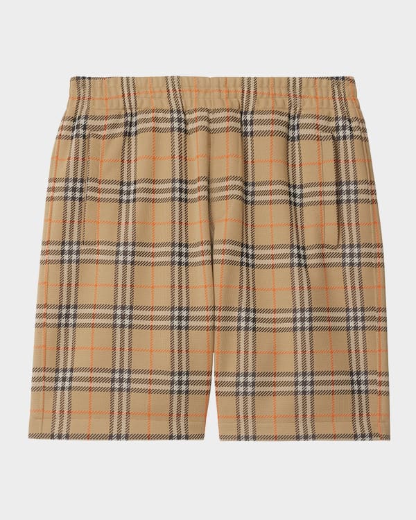 Burberry Men's Ferryfield Knit Check Shorts | Neiman Marcus
