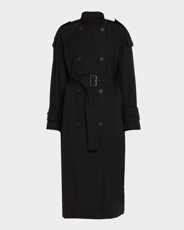 【関税込み】max mara 'Calao' trench coat Calao cotton canvas trench coat in blue - Max Mara | Mytheresa