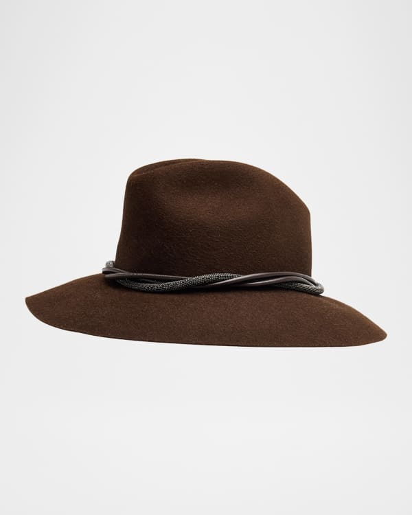 Saint Laurent Felt Fedora Hat | Neiman Marcus
