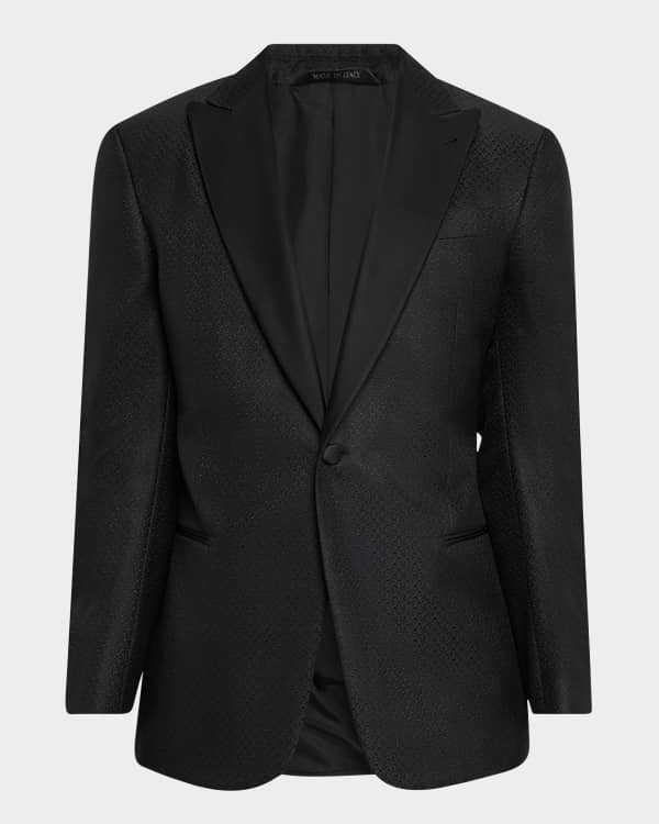 Giorgio Armani Men's Micro-Dot Peak Dinner Jacket | Neiman Marcus