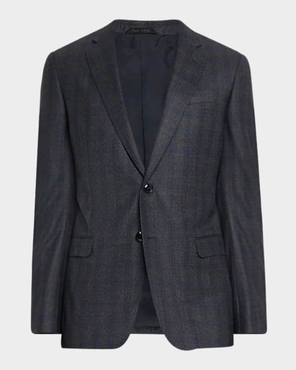 Giorgio Armani Men's Super 150s Striped Peak-Lapel Classic