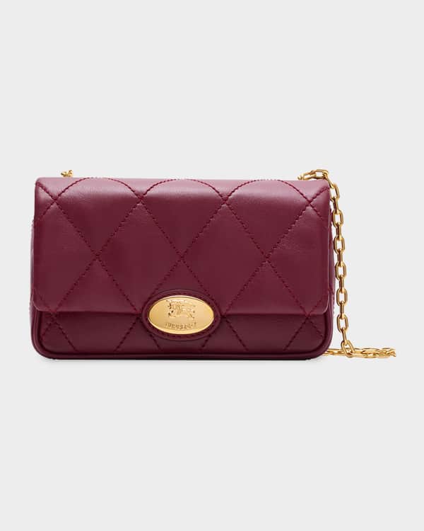 Burberry Small Check Knit Shoulder Bag | Neiman Marcus