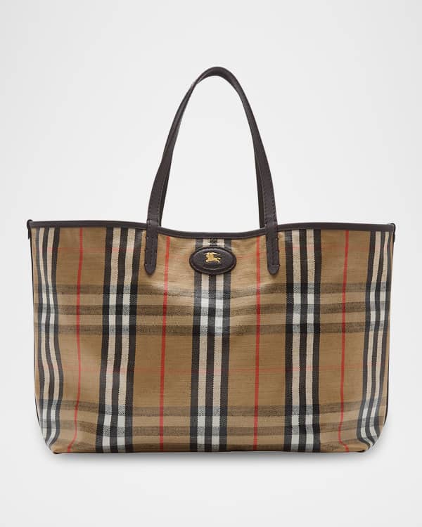 【BURBERRY】SMALL CHECK TOTE BAG Small Check Tote in Sand - Women | Burberry® Official