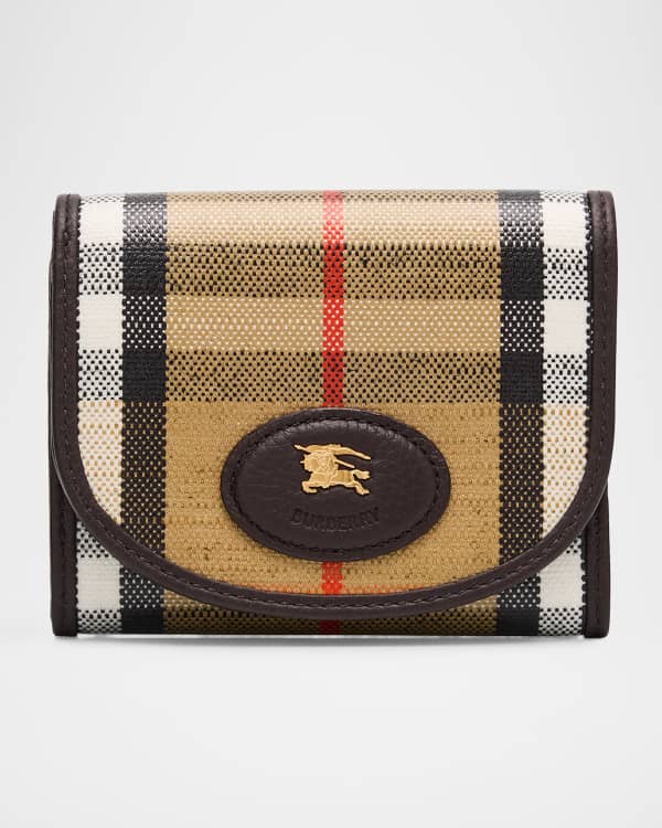 Burberry Lancaster Vintage Check Trifold Wallet | Neiman Marcus