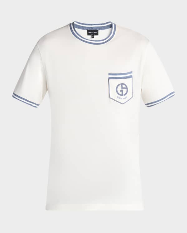 Giorgio Armani Men's Stretchy Viscose Jersey T-Shirt