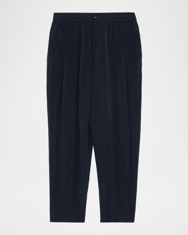 Giorgio Armani Men's Loose-Fit Seersucker Pants | Neiman Marcus