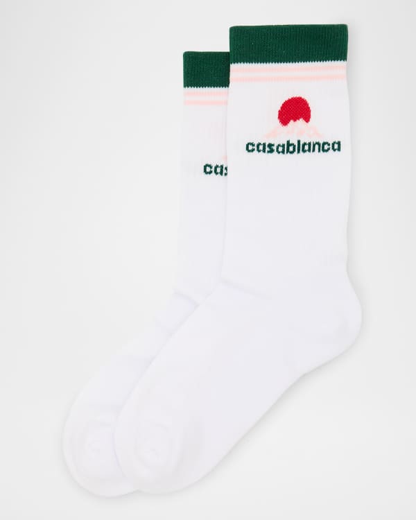 タイツ・ソックス [CASABLANCA]Casa Square Logo Socks Blue Casa Square Socks – Casablanca