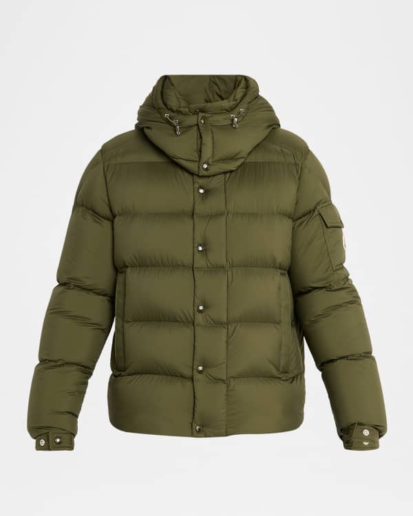 Moncler Men's Berriat Lacquer Down Biker Jacket | Neiman Marcus