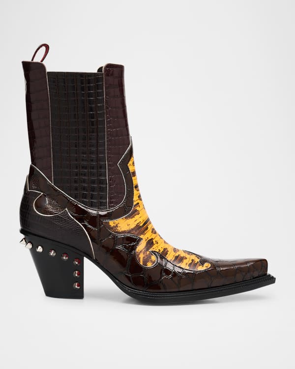 Men's Chesteviss Patent Leather Chelsea Boots