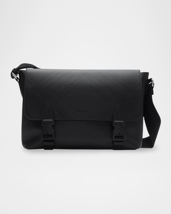 Burberry Men's Check Pillow Crossbody Bag | Neiman Marcus