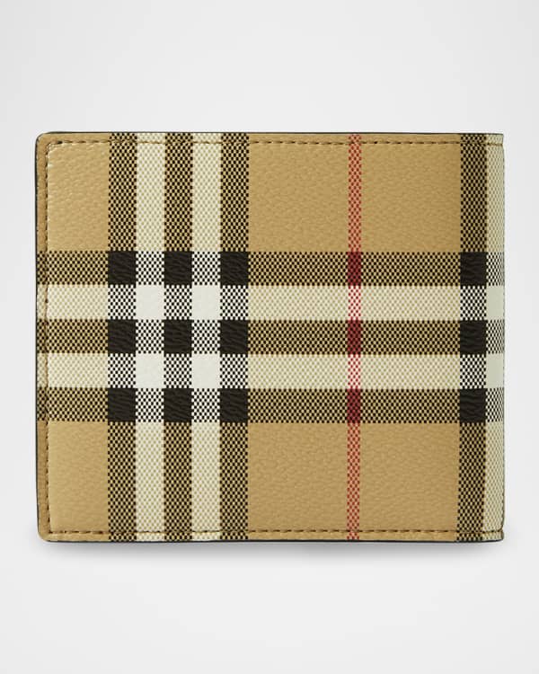 Burberry Men's TB-Plaqué Leather Money Clip Wallet | Neiman