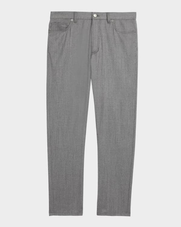 ZEGNA Men's Pleated Wool-Linen Pants | Neiman Marcus
