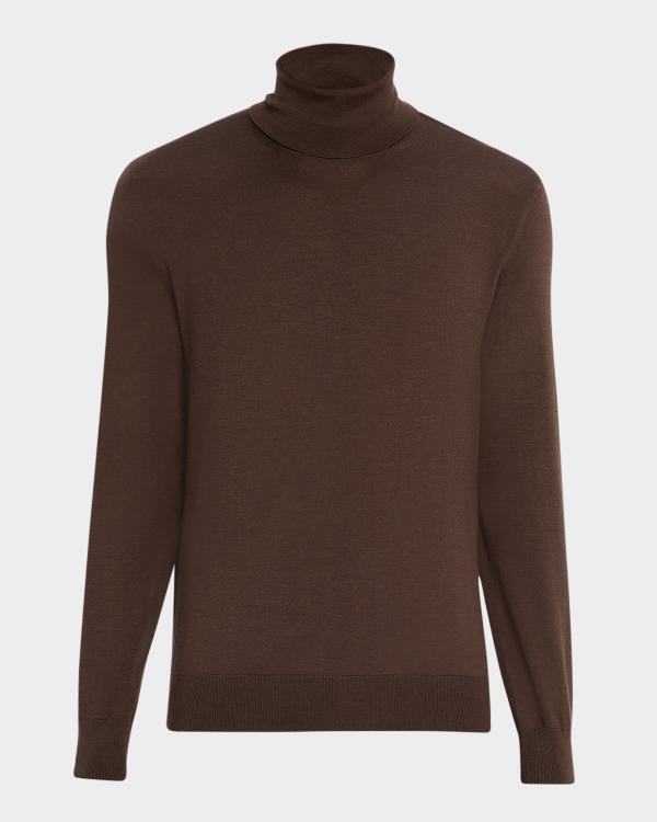 Valentino Garavani Men's Long-Sleeve Stripe Turtleneck T-Shirt