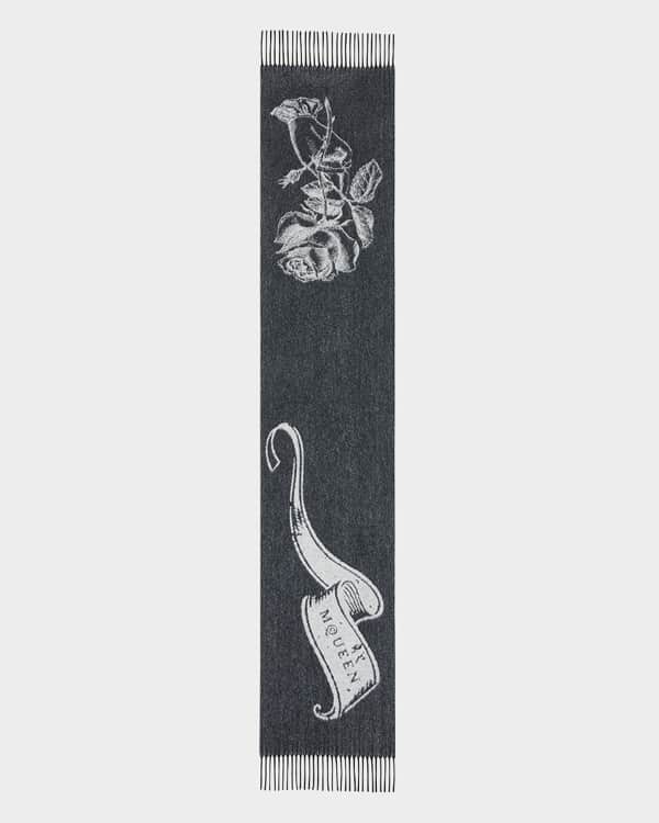 マフラー・ストール ALEXANDER MCQUEEN ORCHID SKELETON SCARF Alexander McQueen Skull Orchid Scarf | italist