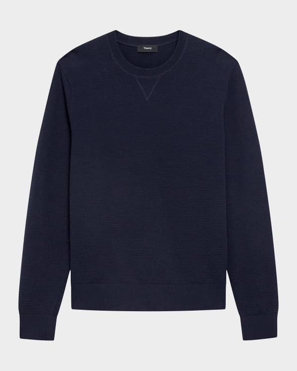 Tシャツ・カットソー SALVATORE FERRAGAMO Slate Cashmere Blend Sweater Ferragamo Men's Spirit Embroidered Wool Cashmere Sweater