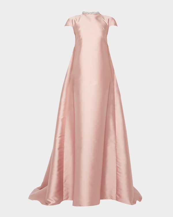 Imogen Beaded Tulle Draped Gown