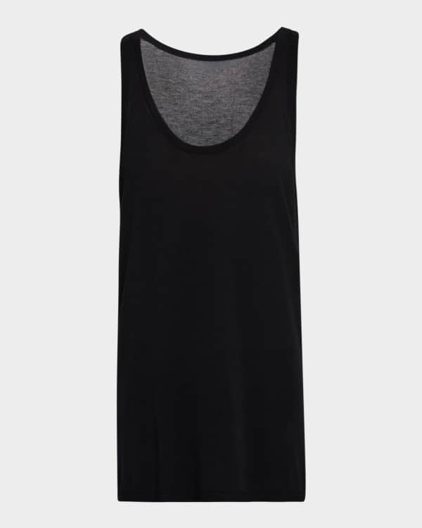 Toteme Curved Compact Knit Tank Top | Neiman Marcus