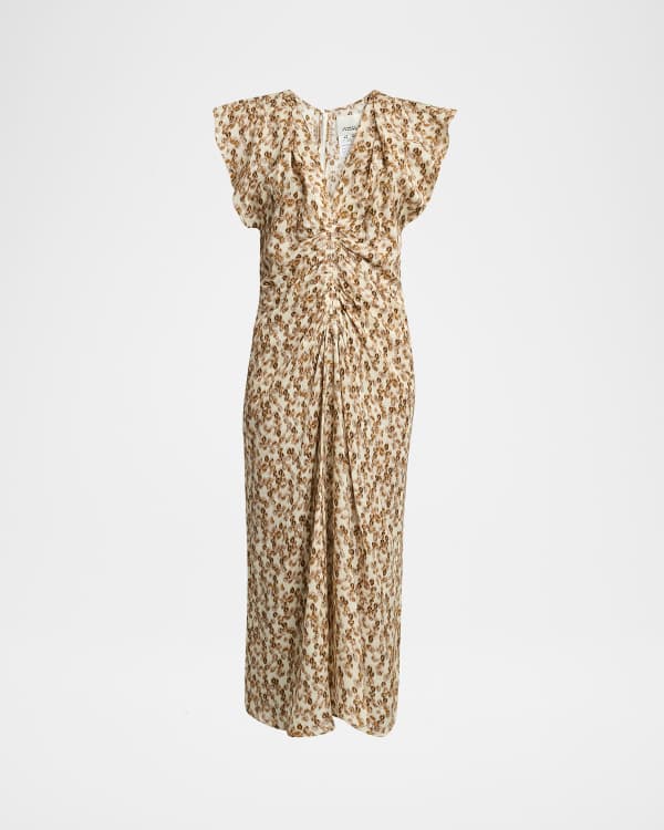 Stella McCartney Gathered One-Sleeve Maxi Dress | Neiman Marcus