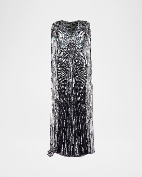 Jenny Packham クリスタルティアラ JENNY PACKHAM Bright Gem embellished sequined tulle gown