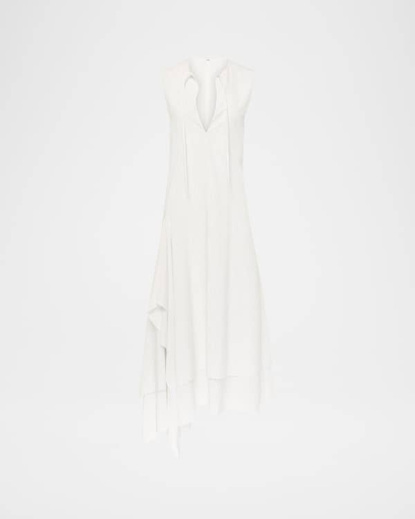 Selena Backless Twist Back Matte Viscose Crepe Dress 