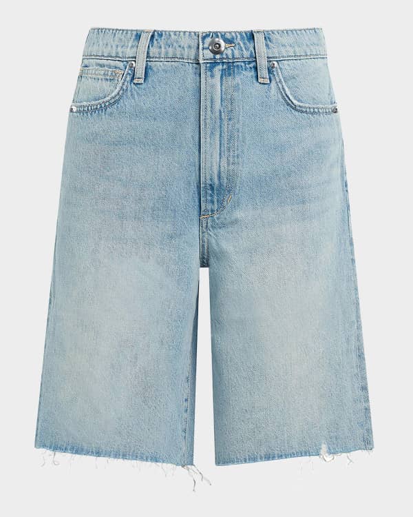 MM6 Maison Margiela Pull-On Satin Bermuda Shorts | Neiman Marcus