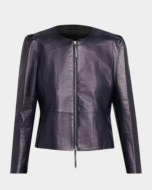 FRAME The Small Leather Jacket | Neiman Marcus