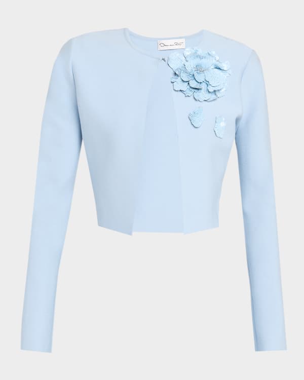 Chloe Scalloped Velvet Crop Jacket | Neiman Marcus