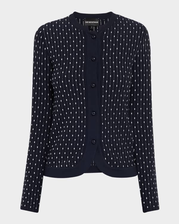 MOTHER The Puff-Sleeve Cardigan | Neiman Marcus