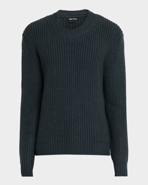 TOM FORD Men's Micro-Rib Wool Half-Zip Sweater | Neiman Marcus