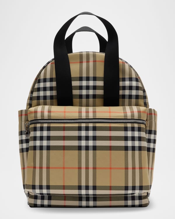 Burberry Check-Print Diaper Bag W/ Changing Mat | Neiman Marcus