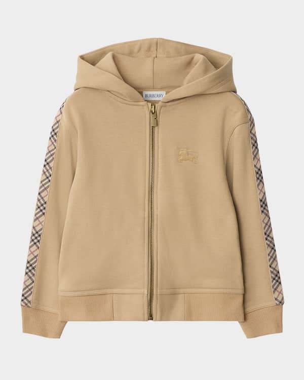 Burberry Boy's Noah Check-Lined Tufted Puffer Jacket, Size 3