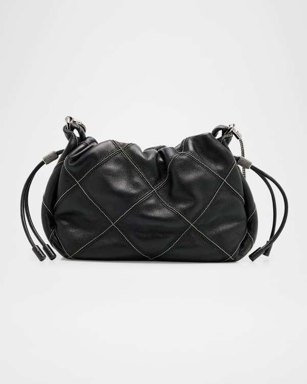 Burberry Check Drawstring Pouch Bag | Neiman Marcus