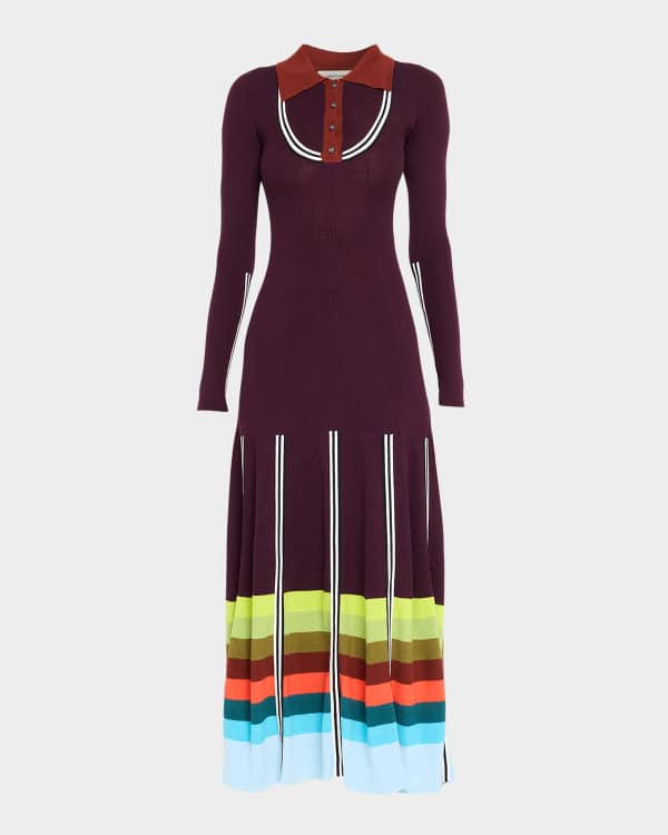 CHRISTOPHER JOHN ROGERS Hole-Punch Multicolor Knit Maxi Dress | Neiman  Marcus