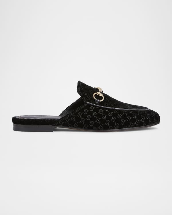 靴 Gucci Black bow GG mules Gucci GG Supreme Horsebit Mules | Neiman Marcus