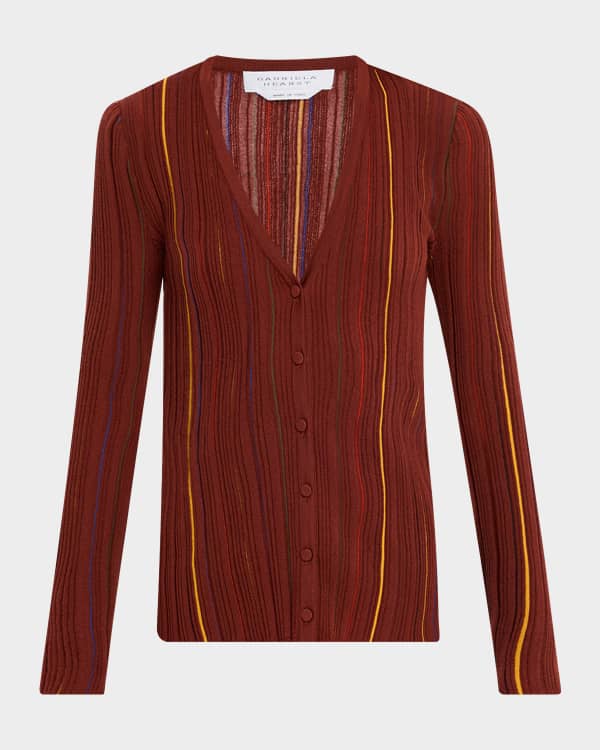 Floral V-Neck Mohair Cardigan