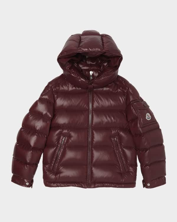 Moncler Boy's Faux Fur Hooded Puffer Jacket, Size 4-6 | Neiman Marcus