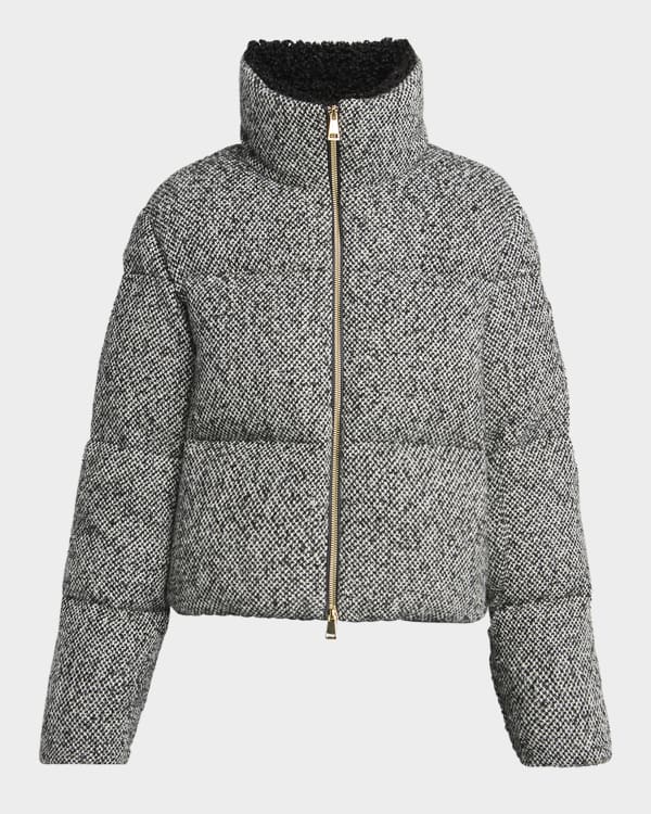 【BURBERRY】Cropped Reversible Check Puffer Jacket Burberry Reversible Check Puffer Jacket | Neutrals | FARFETCH
