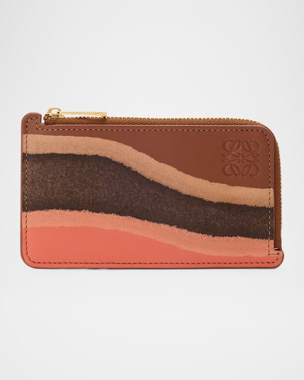 Loewe Puzzle Edge Compact Wallet in Leather with Zipper | Neiman