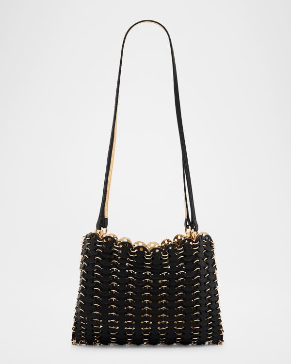 Lenina ♥ RAFFIA shoulder bag /追跡付 Rabanne Sac a Main Disc-Link Raffia Shoulder Bag | Neiman Marcus