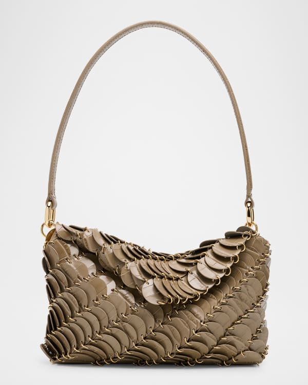 トートバッグ Shoulder Bag - Rabanne - Leather - Gold Rabanne Sac a Main Disc Croc-Embossed Leather Shoulder Bag