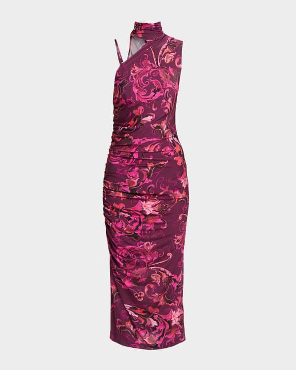 knee length dresses for ladies Tinsel Garland Santa Mini Dress