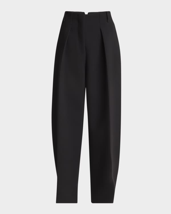 【Victoria Beckham】チェック high-riseフレアウールパンツ Victoria Beckham Alina Check Wide-Leg Trousers | Neiman Marcus